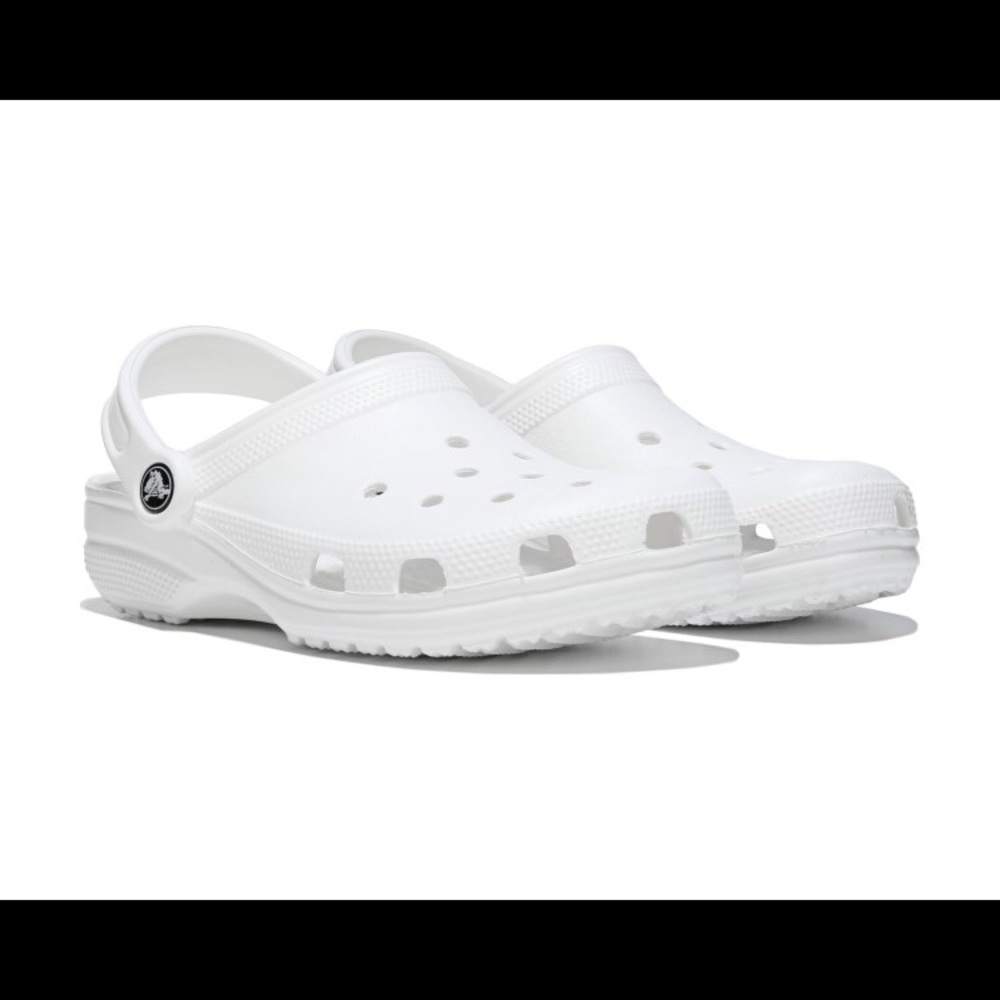 White Crocs Size 9